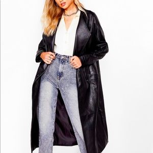 Faux Leather Coat